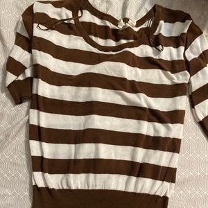 Brown striped shirt